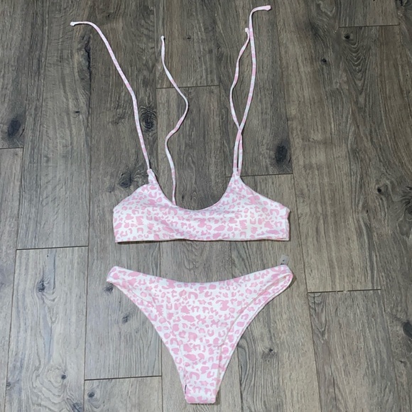 NWT Pink cheetah print bikini - Picture 1 of 6